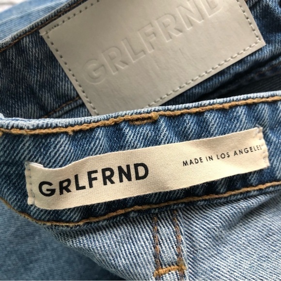 GRLFRND The Hailey Low Rise Slim Boot With Slit Jeans Size 31 NWT - Picture 9 of 14